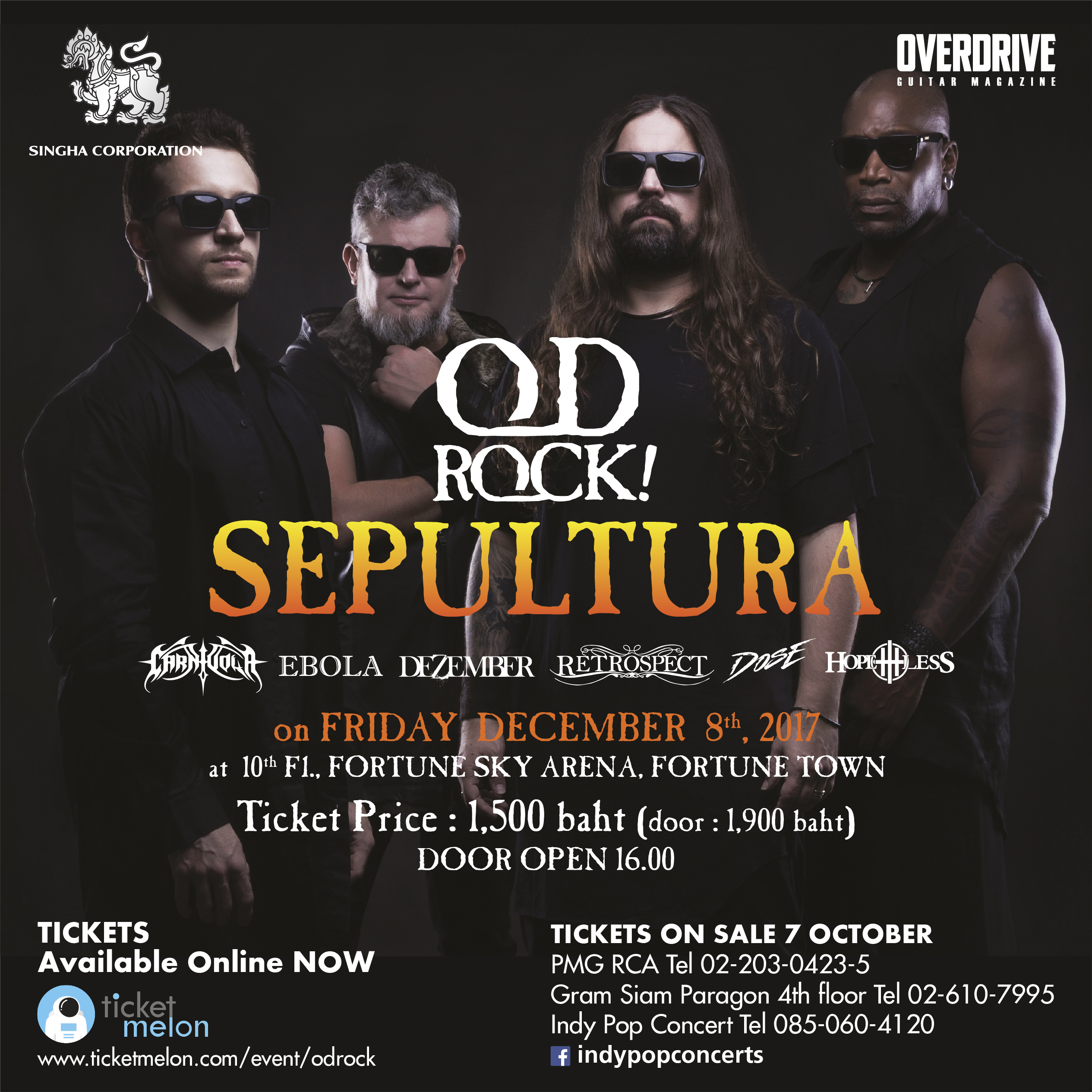 ครั้งแรกกับสุดยอดวงเมทัลแห่งยุคกับ OD ROCK – Sepultura Live in Bangkok