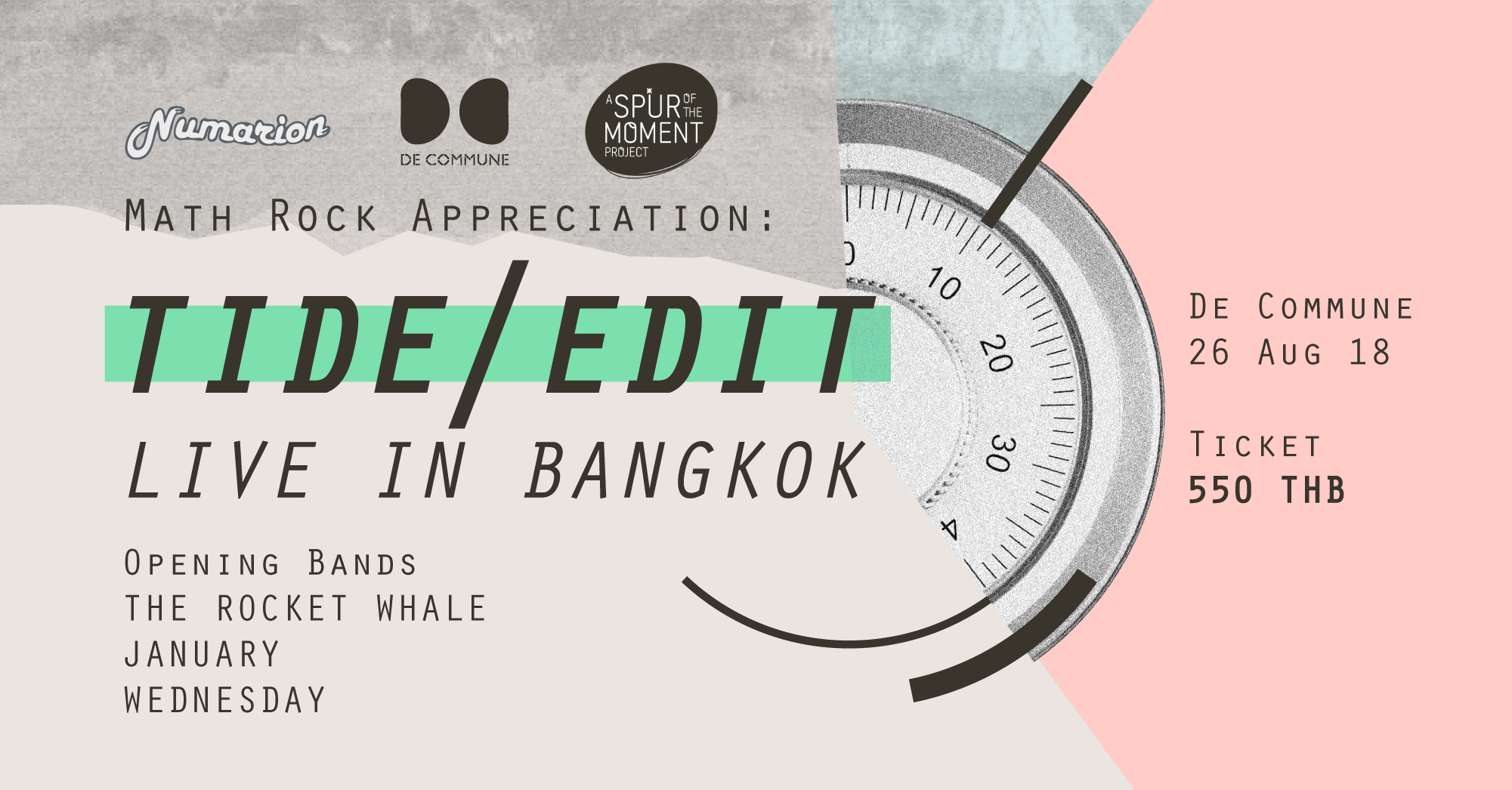 Numarion presents Math Rock Appreciation : Tide / Edit Live in Bangkok