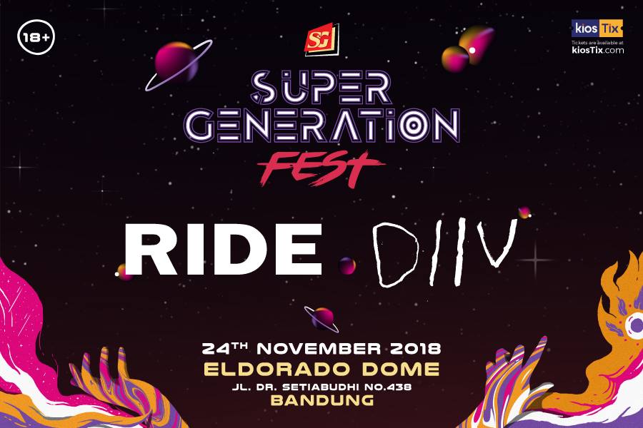 Ride วงชูเกซระดับตำนาน และ DIIV ร่วมแสดงที่ Bandung, Indonesia เสาร์นี้