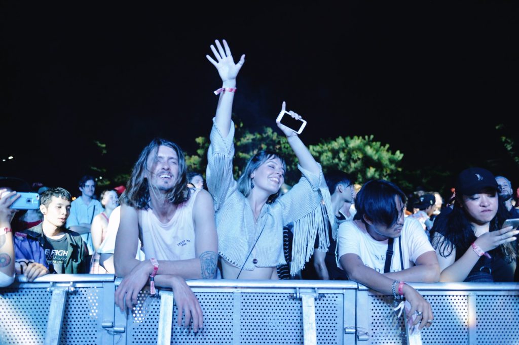 Front Row crowd having fun at Pink Cloud Music Festival Thailand 2019
